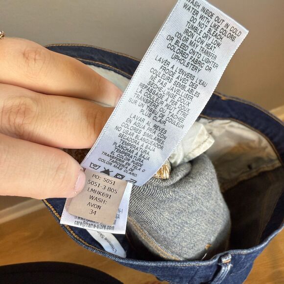 FRAME L'Homme Skinny Medium Wash Cotton Distressed Denim Jeans Size 34 - Picture 10 of 12